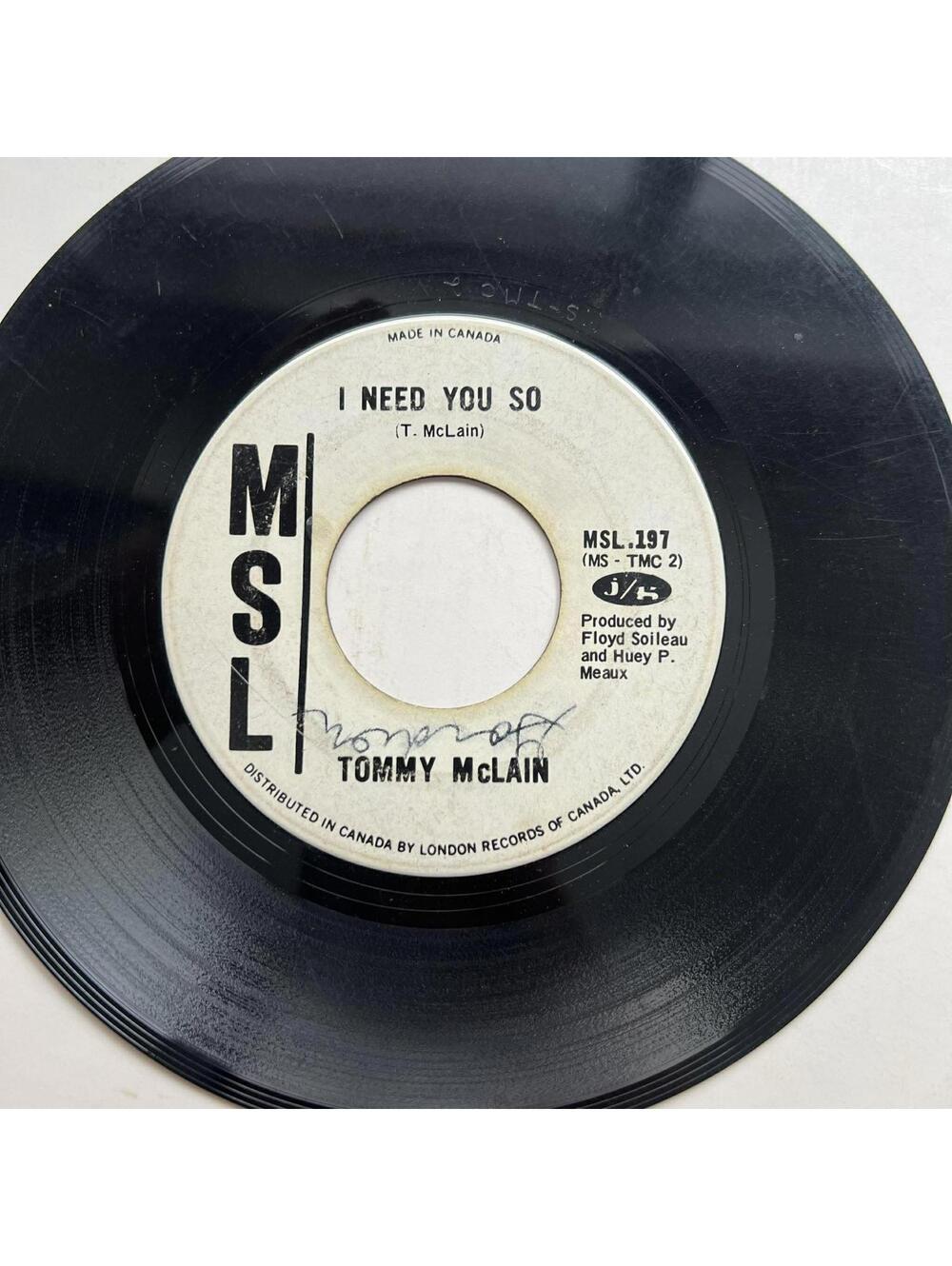 Tommy McLain - Sweet Dreams/I Need you So 45rpm VG+ R8